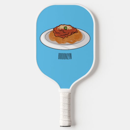 Afbeelding van de cartoon van Spaghetti Pickleball Paddle (Voorkant)