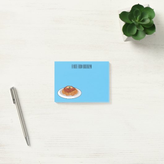 Afbeelding van de cartoon van Spaghetti Post-it® Notes (Kantoor)