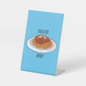 Afbeelding van de cartoon van Spaghetti Reclamebord Met Voetstuk (Voorkant)