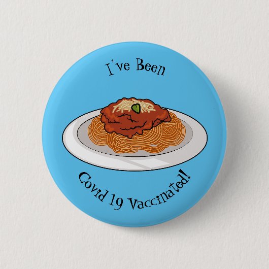 Afbeelding van de cartoon van Spaghetti Ronde Button 5,7 Cm (Voorkant)