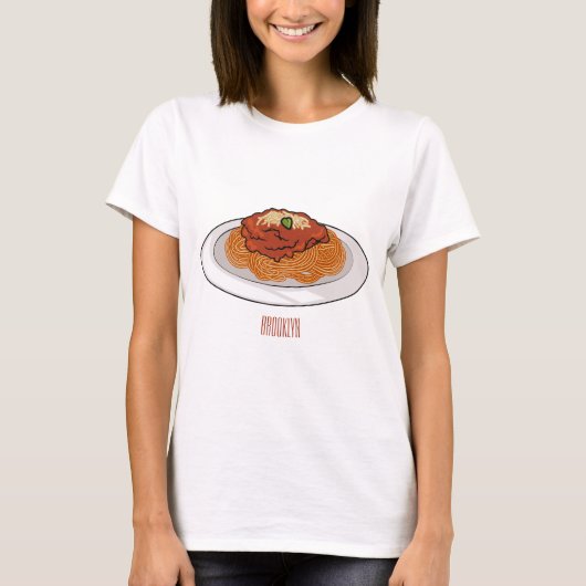 Afbeelding van de cartoon van Spaghetti T-shirt (Voorkant)