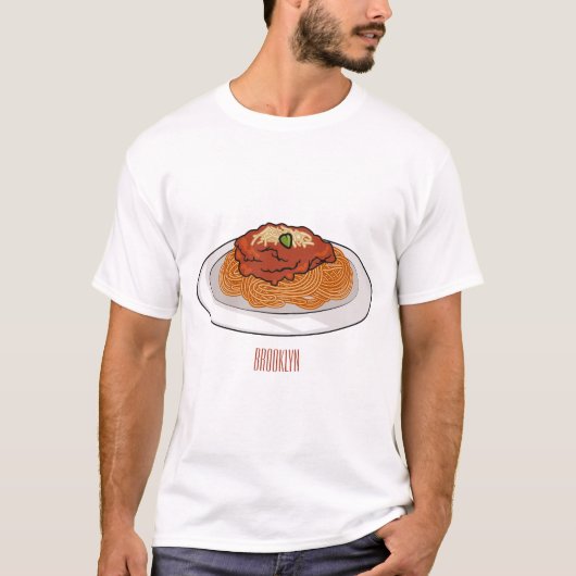 Afbeelding van de cartoon van Spaghetti T-shirt (Voorkant)
