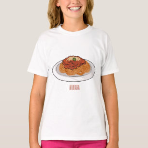 Afbeelding van de cartoon van Spaghetti T-shirt