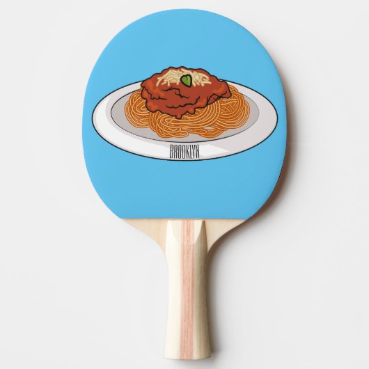Afbeelding van de cartoon van Spaghetti Tafeltennisbatje (Voorkant)