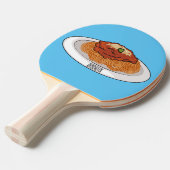 Afbeelding van de cartoon van Spaghetti Tafeltennisbatje (Voorkant Gekanteld)