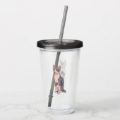 Afbeelding van de cartoon van sphynx-katten acryl drinkbeker (Achterkant)