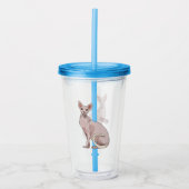 Afbeelding van de cartoon van sphynx-katten acryl drinkbeker (Voorkant)