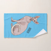 Afbeelding van de cartoon van sphynx-katten bad handdoek (Handdoek)
