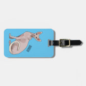Afbeelding van de cartoon van sphynx-katten bagagelabel (Voorkant horizontaal)