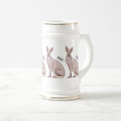 Afbeelding van de cartoon van sphynx-katten bierpul (Voorkant rechts)