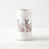 Afbeelding van de cartoon van sphynx-katten bierpul (Center)