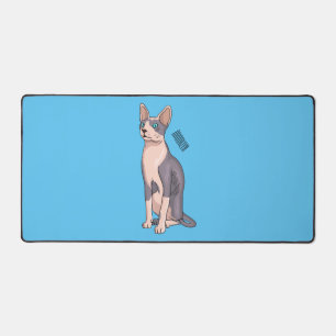 Afbeelding van de cartoon van sphynx-katten bureaumat