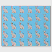 Afbeelding van de cartoon van sphynx-katten cadeaupapier (Vlak)