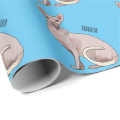 Afbeelding van de cartoon van sphynx-katten cadeaupapier (Rol Hoek)