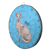 Afbeelding van de cartoon van sphynx-katten dartbord (Voorkant Rechts)