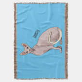 Afbeelding van de cartoon van sphynx-katten deken (Voorkant Verticaal)
