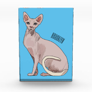 Afbeelding van de cartoon van sphynx-katten fotoblokken