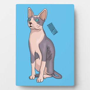 Afbeelding van de cartoon van sphynx-katten fotoplaat