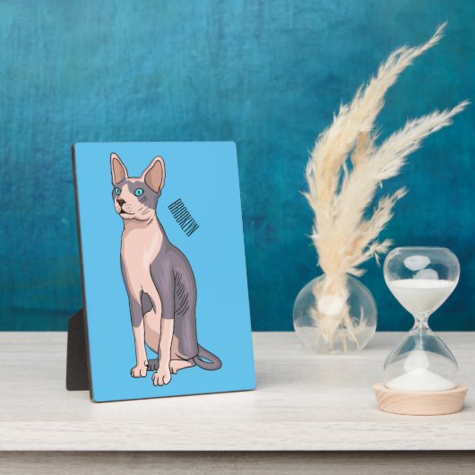 Afbeelding van de cartoon van sphynx-katten fotoplaat (Zijkant)