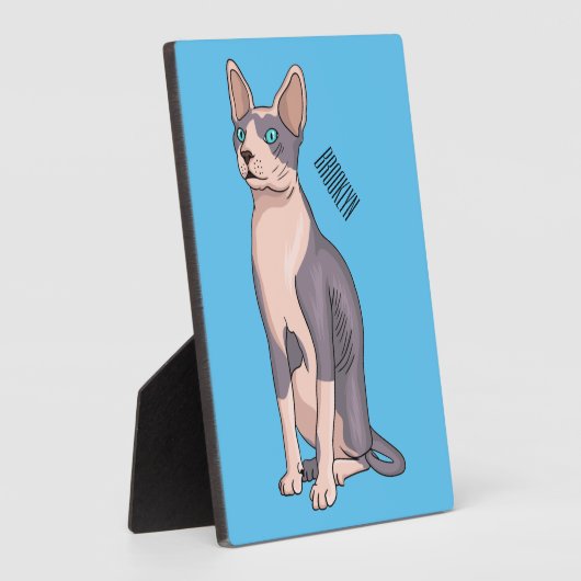 Afbeelding van de cartoon van sphynx-katten fotoplaat (Zijkant)