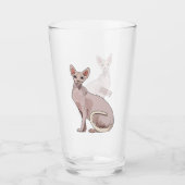 Afbeelding van de cartoon van sphynx-katten glas (Voorkant)