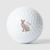 Afbeelding van de cartoon van sphynx-katten golfballen (Voorkant)