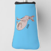 Afbeelding van de cartoon van sphynx-katten golfheadcover (Draai 90)