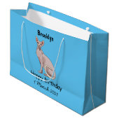 Afbeelding van de cartoon van sphynx-katten groot cadeauzakje (Voorkant Gekanteld)