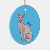Afbeelding van de cartoon van sphynx-katten keramisch ornament (Rechts)