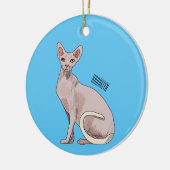Afbeelding van de cartoon van sphynx-katten keramisch ornament (Links)