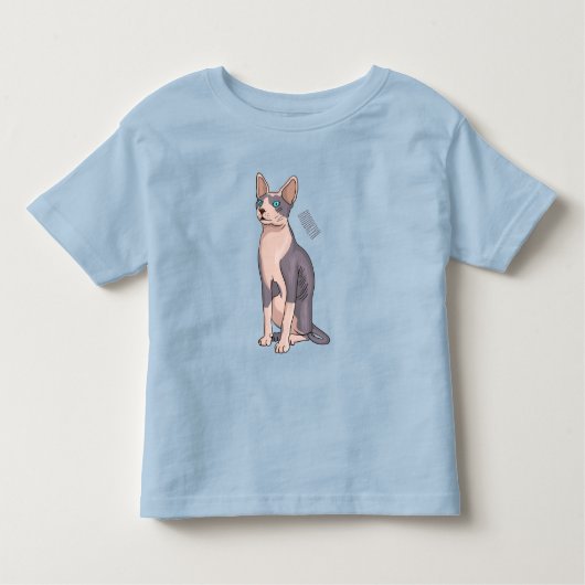 Afbeelding van de cartoon van sphynx-katten kinder shirts (Voorkant)