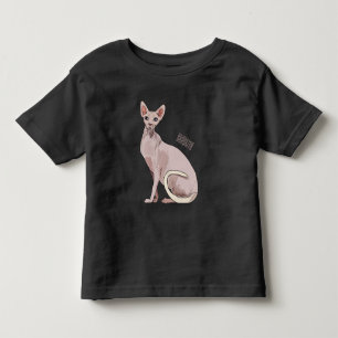 Afbeelding van de cartoon van sphynx-katten kinder shirts
