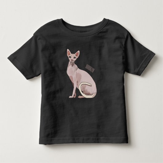 Afbeelding van de cartoon van sphynx-katten kinder shirts (Voorkant)