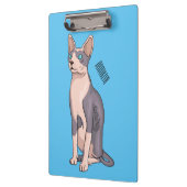 Afbeelding van de cartoon van sphynx-katten klembord (Links)