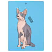 Afbeelding van de cartoon van sphynx-katten klembord (Achterkant)