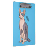 Afbeelding van de cartoon van sphynx-katten klembord (Rechts)
