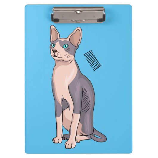 Afbeelding van de cartoon van sphynx-katten klembord (Voorkant)