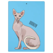 Afbeelding van de cartoon van sphynx-katten klembord (Achterkant)