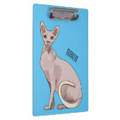 Afbeelding van de cartoon van sphynx-katten klembord (Rechts)
