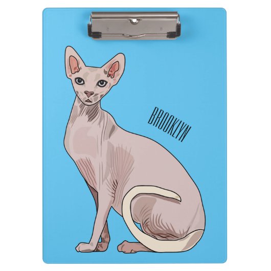 Afbeelding van de cartoon van sphynx-katten klembord (Voorkant)