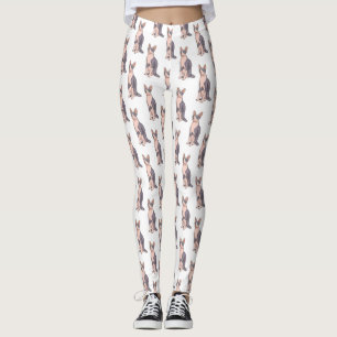 Afbeelding van de cartoon van sphynx-katten leggings