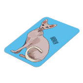 Afbeelding van de cartoon van sphynx-katten magneet (Linkerzijde)
