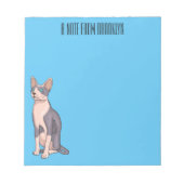 Afbeelding van de cartoon van sphynx-katten notitieblok (Voorkant)