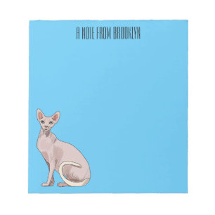 Afbeelding van de cartoon van sphynx-katten notitieblok
