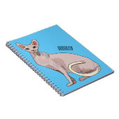 Afbeelding van de cartoon van sphynx-katten notitieboek (Rechterzijde)