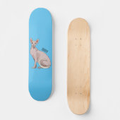 Afbeelding van de cartoon van sphynx-katten persoonlijk skateboard (Voorkant)