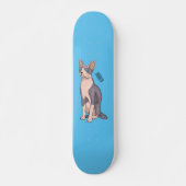 Afbeelding van de cartoon van sphynx-katten persoonlijk skateboard (Voorkant)