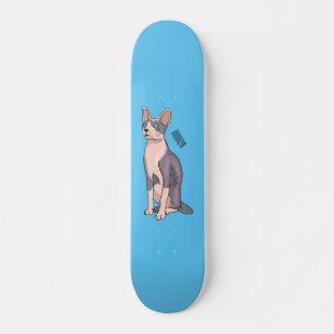 Afbeelding van de cartoon van sphynx-katten persoonlijk skateboard