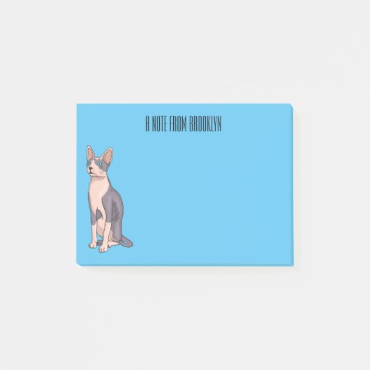 Afbeelding van de cartoon van sphynx-katten post-it® notes (Voorkant)