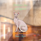 Afbeelding van de cartoon van sphynx-katten raamsticker (Vel 2)